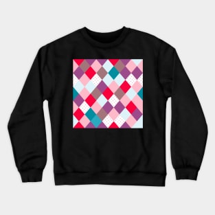 Harlequin pattern vintage circus Crewneck Sweatshirt